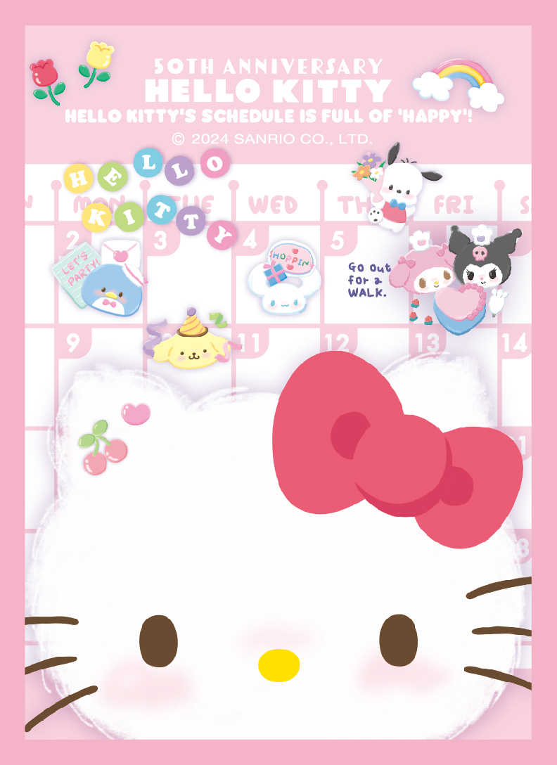 HELLO KITTY 50週年卡盒 卡冊 卡包5包入 專屬卡套【卡樂購】