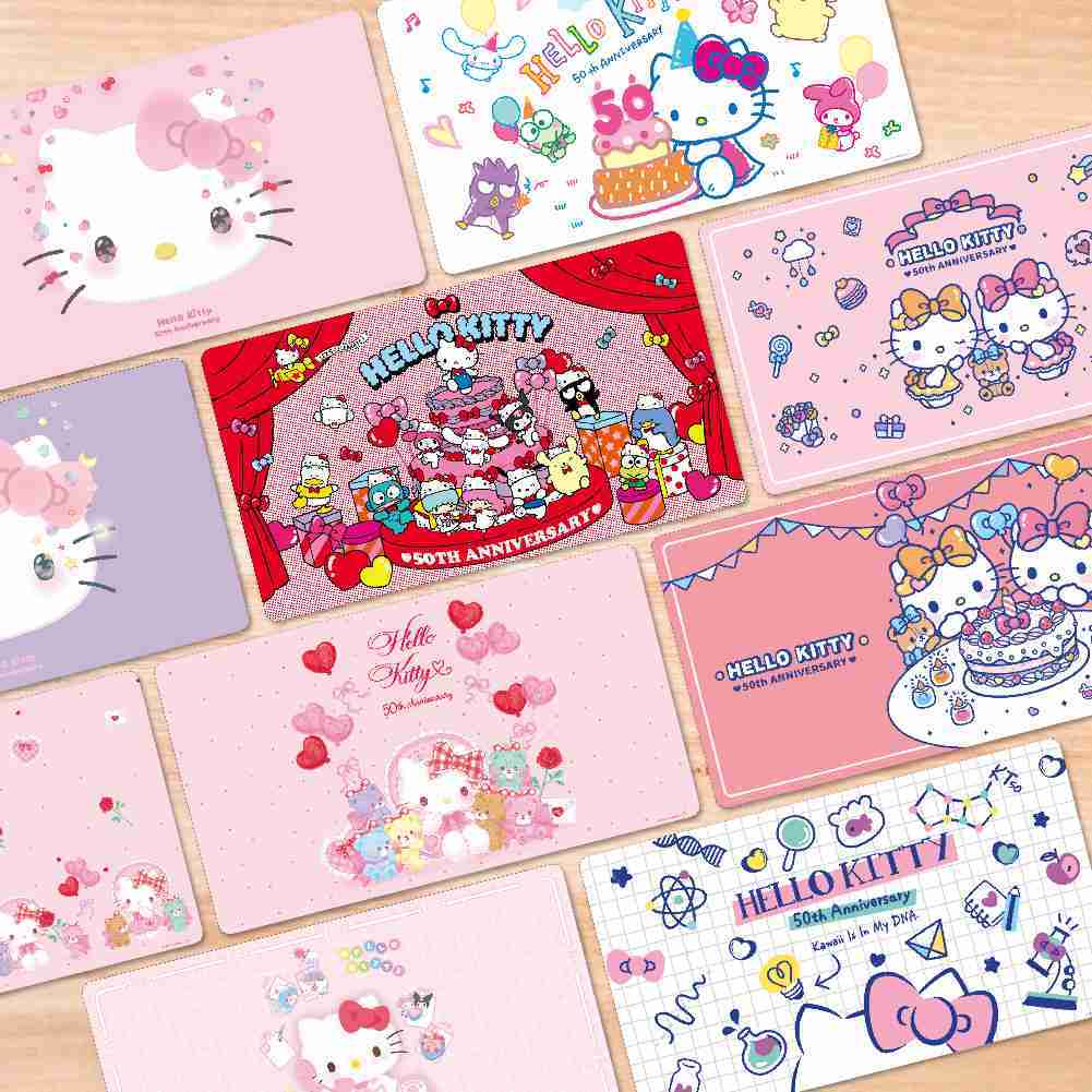 HELLO KITTY 50週年系列萬用墊 牌墊 滑鼠墊 桌墊 【卡樂購】
