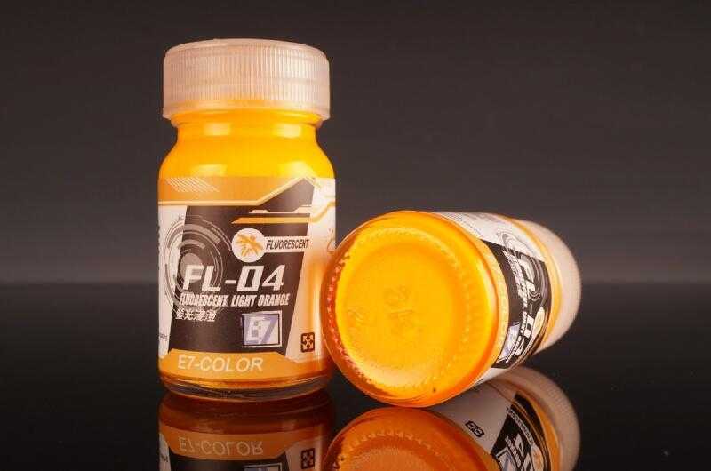 【玩咖玩具】E7-COLOR (FL-04) 螢光淺澄 20ml 模型漆、底漆、金屬漆