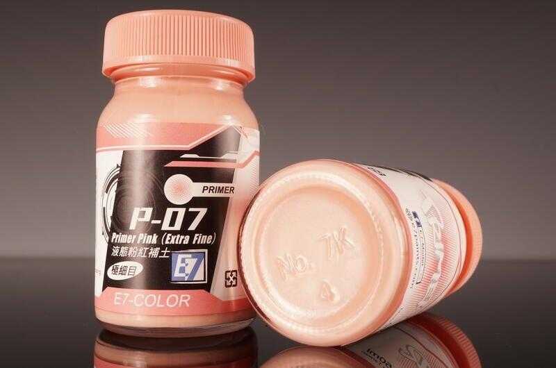 【玩咖玩具】E7-COLOR (P-07) 液態粉紅補土 (極細目) 50ml 模型漆、底漆、金屬漆