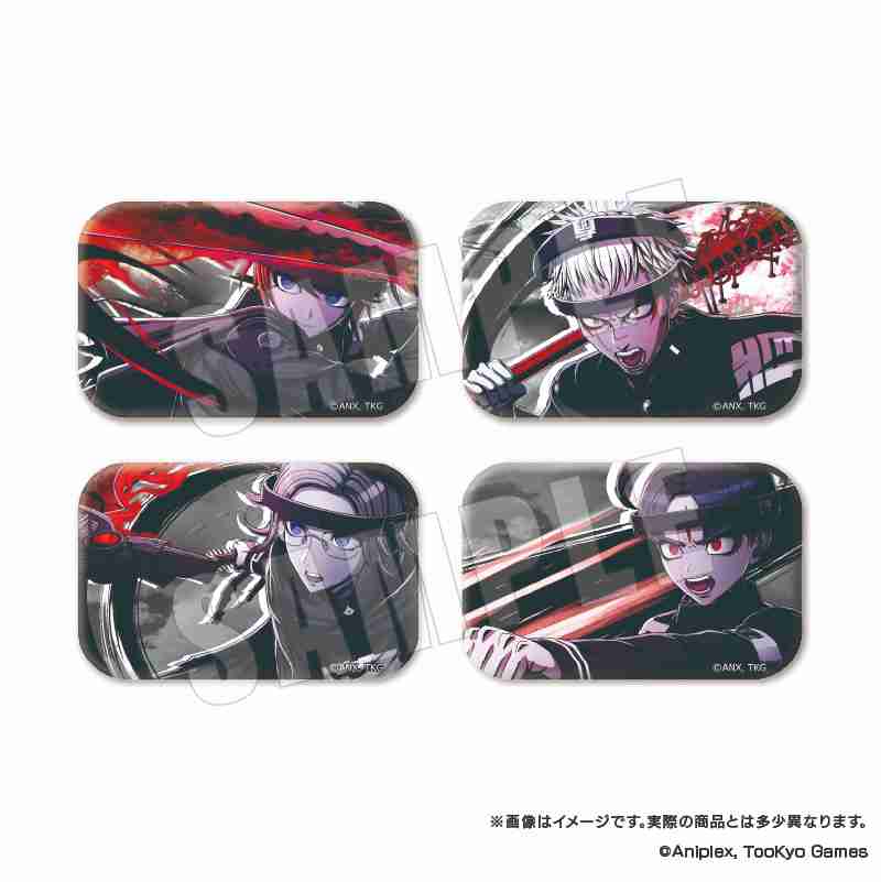 ☆電玩遊戲王☆新品現貨 百日戰記-最終防衛學園「必殺我驅力」方形徽章收藏系列 Vol.1 (盲盒BOX-7入)