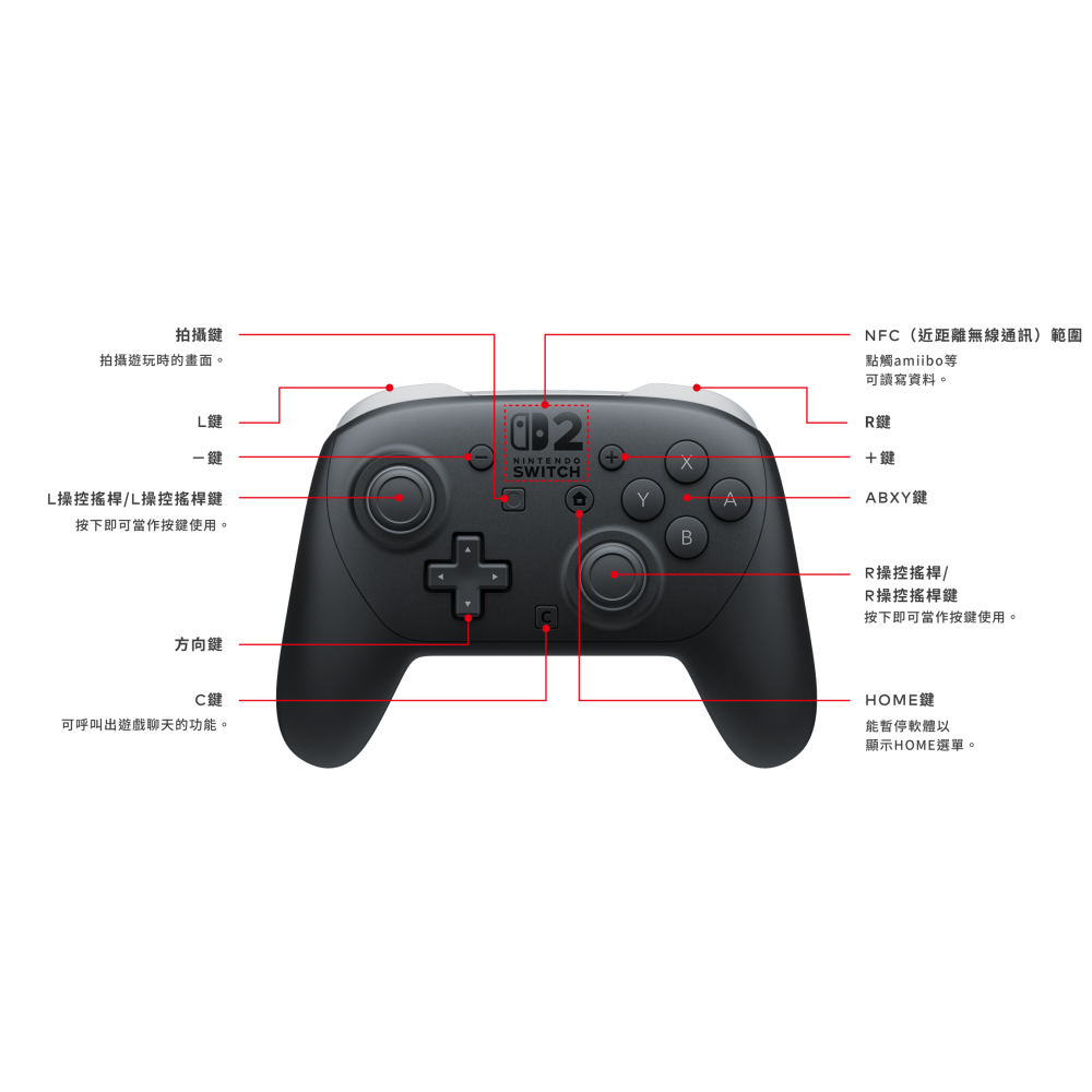 ☆電玩遊戲王☆新品現貨 任天堂原廠 NS2 SWITCH 2 Pro 控制器 保固一年 台灣公司貨