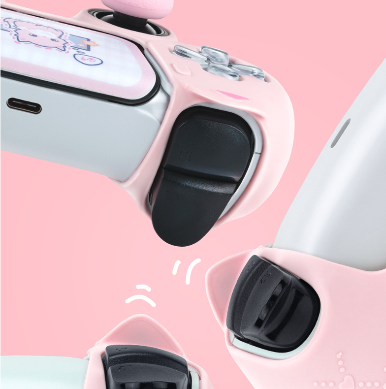 [ PS5 手把保護套 ] 極想  PS5 貓耳 手把套 柔軟矽膠 親膚手感 防汗止滑 觸控貼 二代全新升級 煒昕電玩