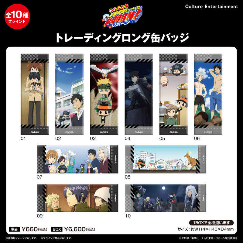 員林卡通⭐️【預購25年9月】Culture 家庭教師REBORN! 長方形徽章集 中盒 0619