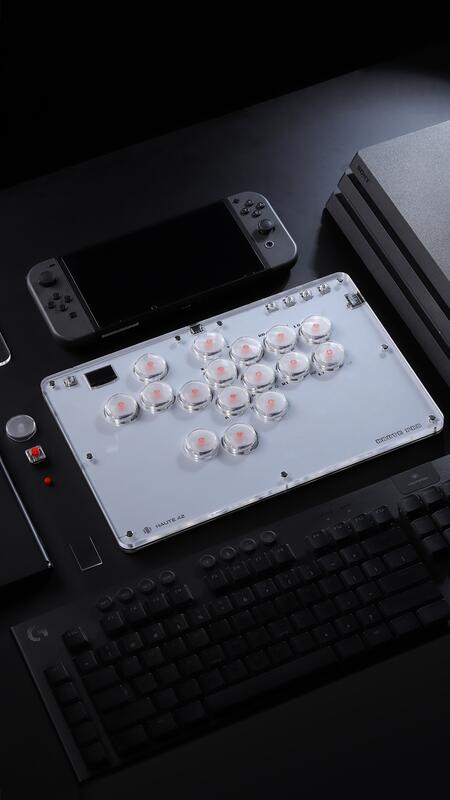 Haute Pad T16 PRO hitbox 樹莓派 水晶軸 街機格鬥鍵盤(16鍵)可自訂RGB和Turbo