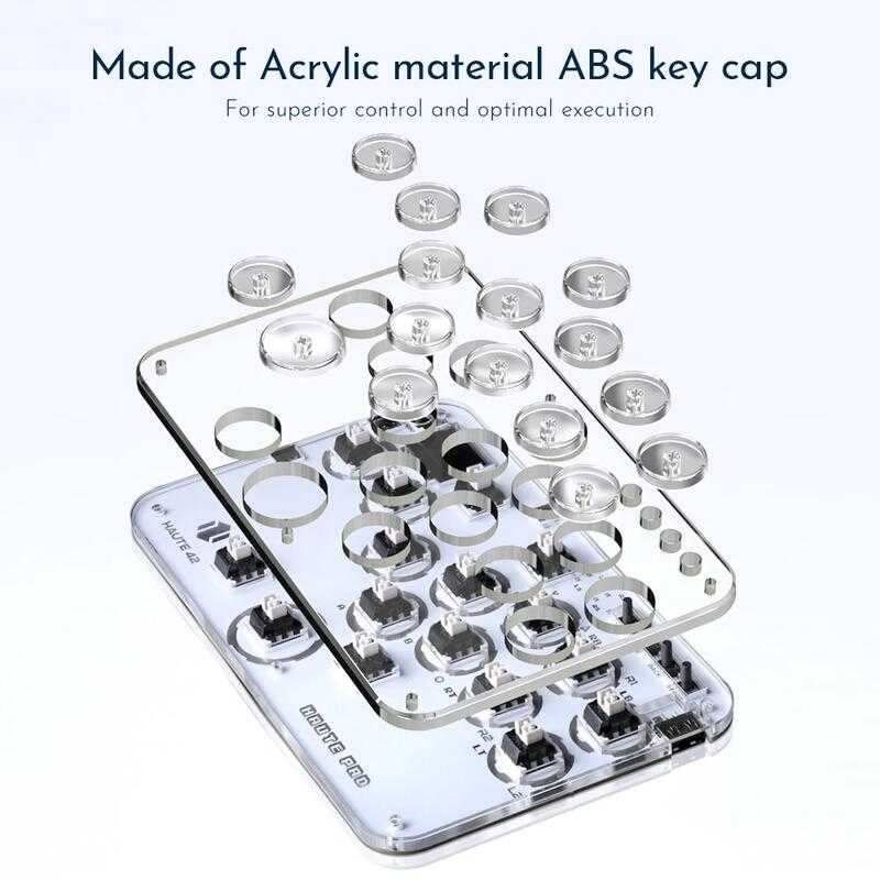 HAUTE 42 Haute Pad PLUS G16 hitbox 迷你街機格鬥鍵盤 16鍵 可自訂RGB和Turbo