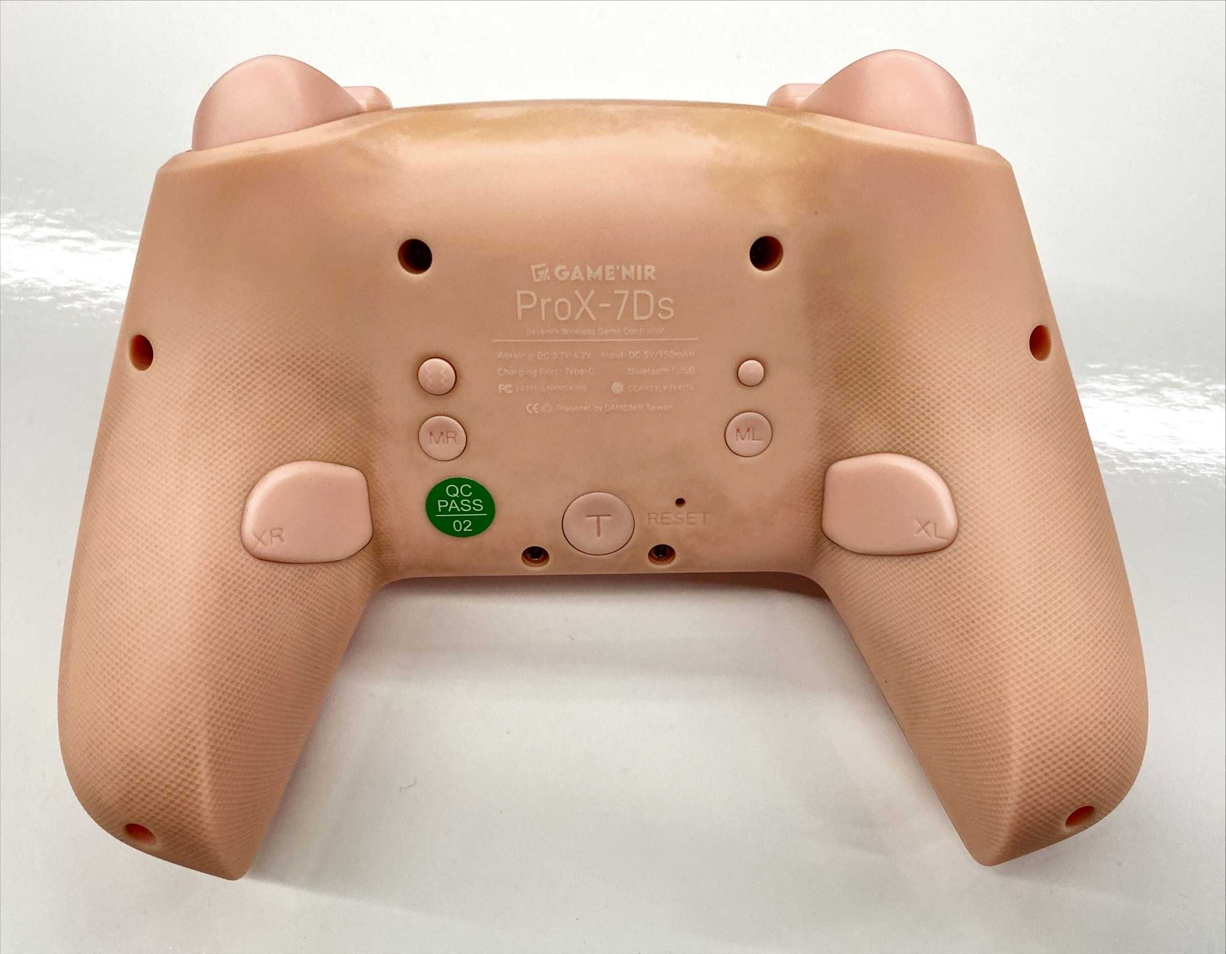 (二手商品)GAME\u0027NIR 電玩酒吧 銀河玫瑰粉 七代 ProX-7Ds NS 無線喚醒手把 NFC/記憶背鍵 八成新