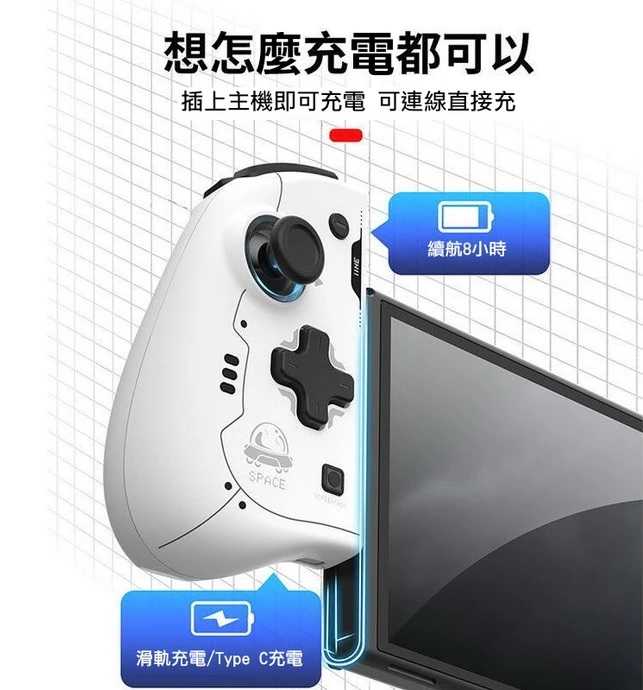 良值IINE NS 二代 透明款 菁英版Joy-Con手把【L552】菁英JC控制器 六軸體感/連發/按鍵映射/震動回饋