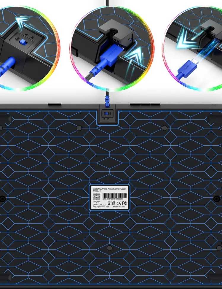 QANBA 拳霸 藍寶石S1 全按鍵街機搖桿 櫻桃軸機械式Hitbox 支援PS5/PS4/PC SONY官方授權