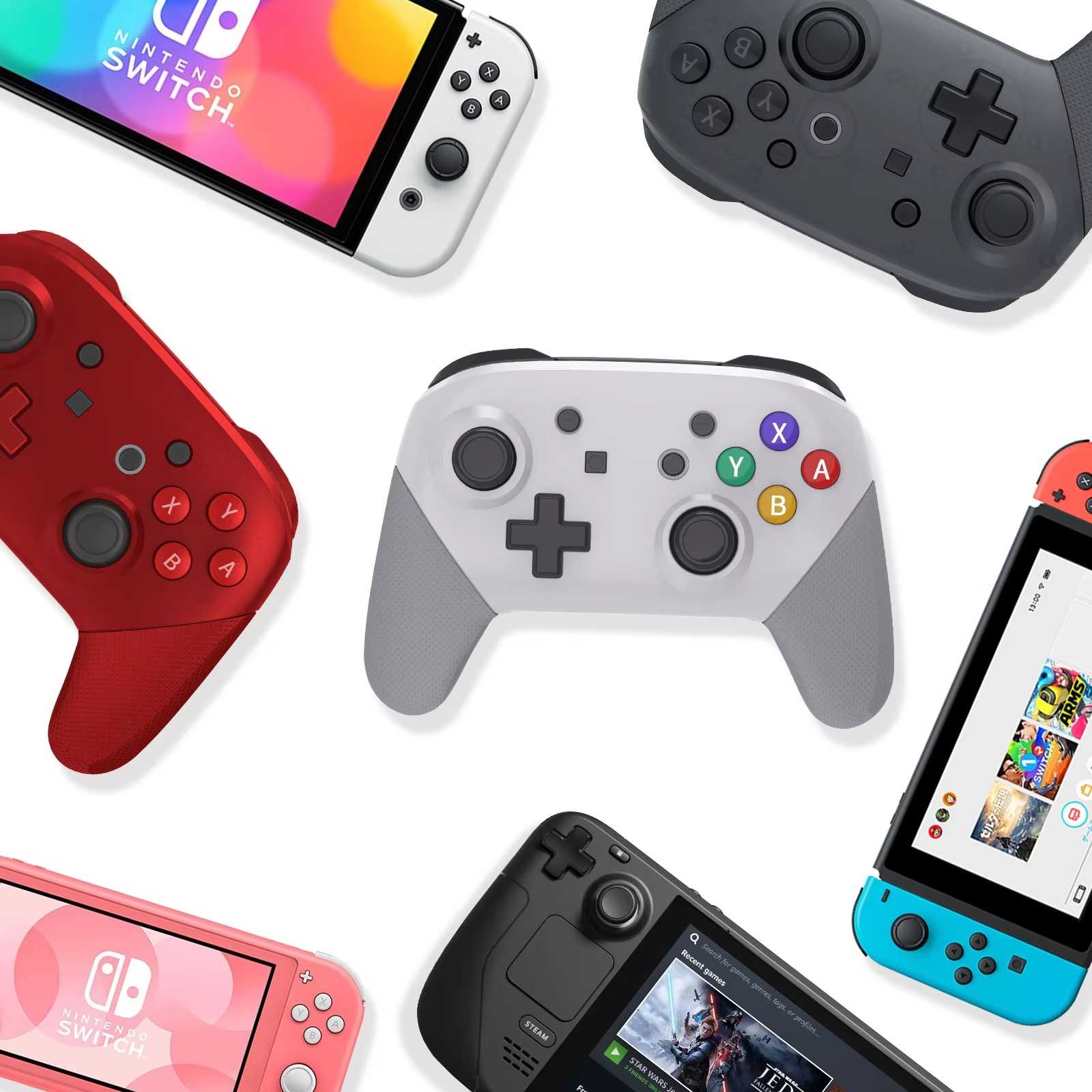 JYS NS237 迷你無線藍芽手把 專業遊戲控制器 Switch/Steam Deck/PC適用 一鍵喚醒/NFC功能