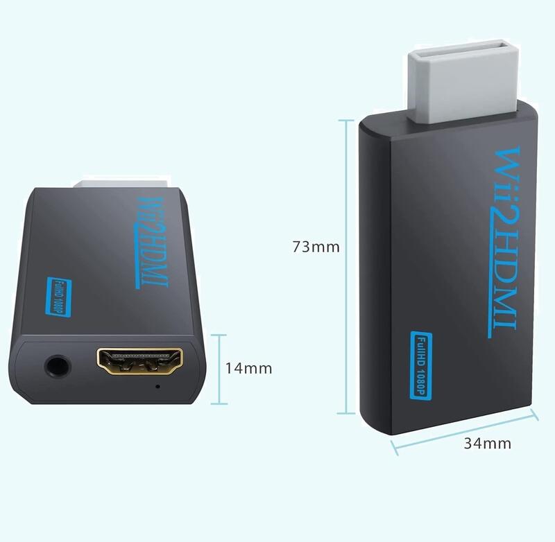 [哈Game族]Wii轉HDMI 轉換器 轉接器 1080P 連接器輸出影片 3.5mm音訊 支援所有 Wii 顯示模式