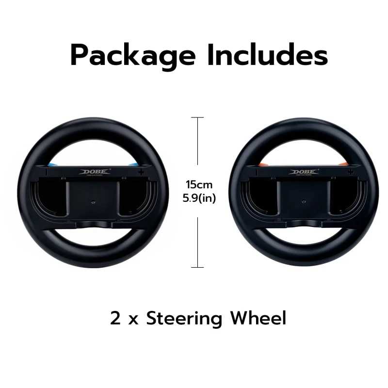 [哈Game族]DOBE TNS-3196 NS2 Joy-Con 2 方向盤【二入裝】賽車遊戲配件 手把支架 人體工學