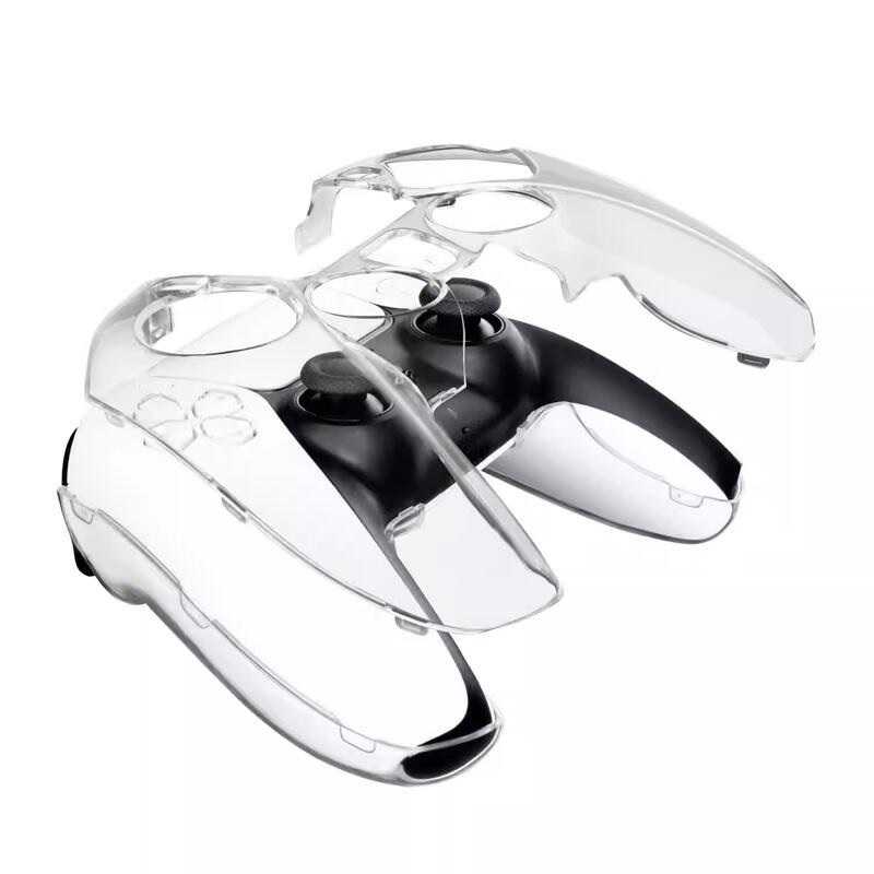 [哈Game族]HGBA PS5 手把水晶殼 HP-012 無線手把保護殼 透明兩件式 水晶保護套 原廠座充充電不需拆卸