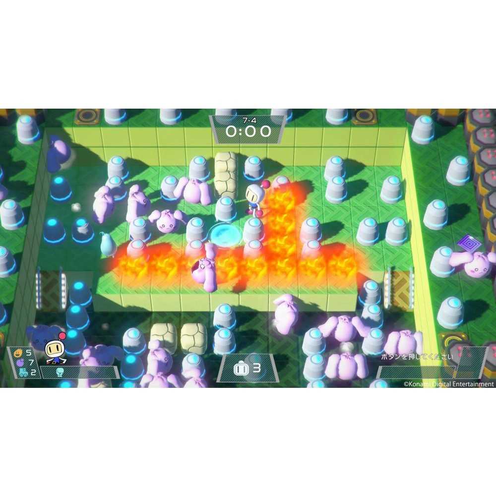 (二手遊戲)NS 超級轟炸超人 R 日文中文版 對戰／協力型動作遊戲 共50關以上的故事模式外 支援最多8人進行連線對戰