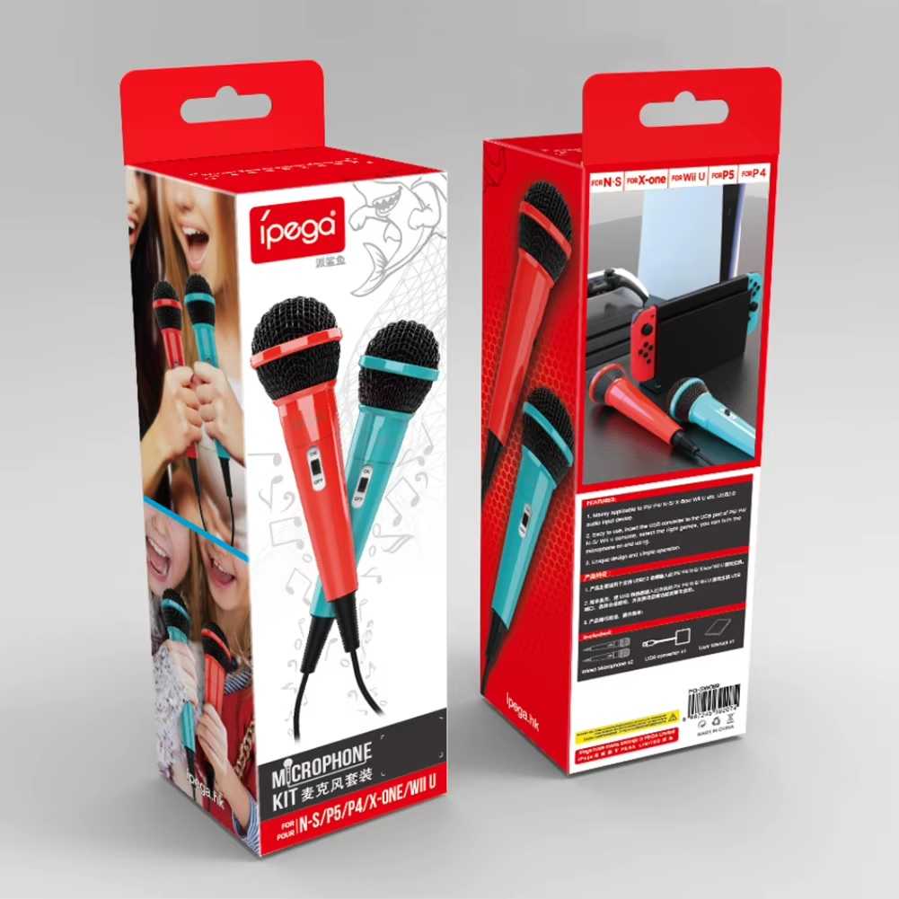 IPEGA PG-SW089 Switch/PS5/XBOX/PC 遊戲雙人有線麥克風 3米長高品質音頻線 3.5mm