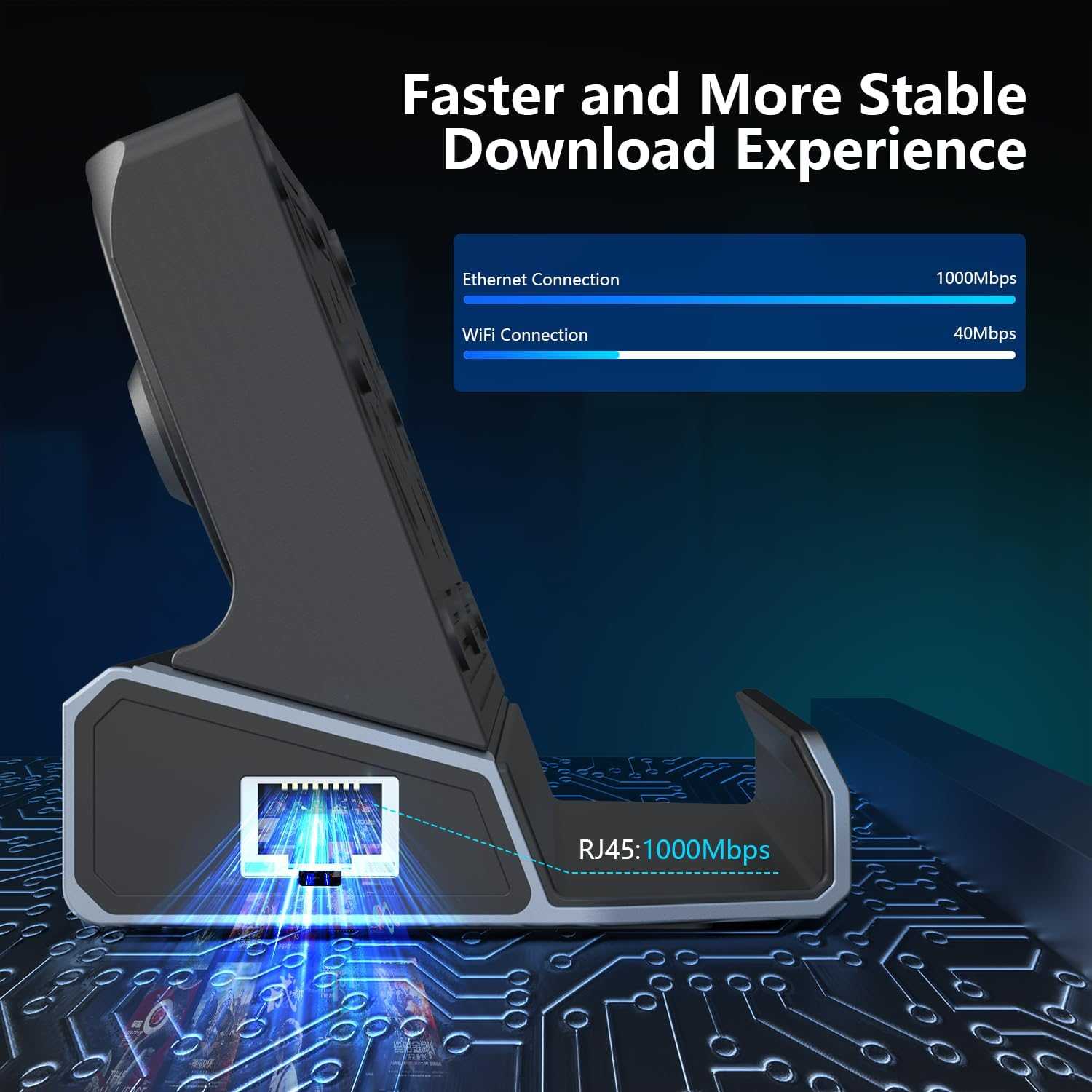 V262B ROG ALLY/Steam Deck 雙散熱風扇九合一多功能擴展塢底座 4K@60Hz 千兆乙太網路