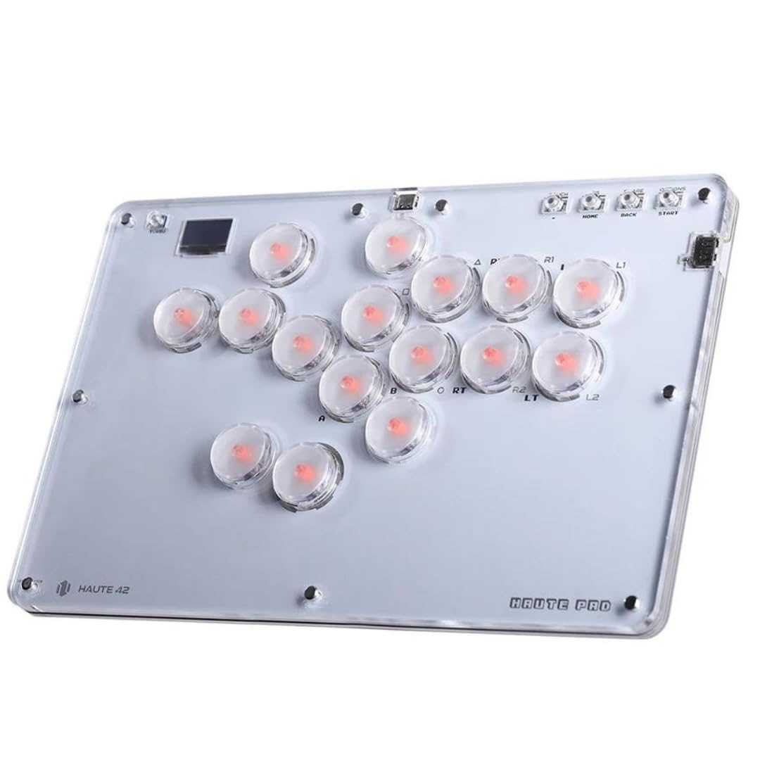 Haute Pad T16 PRO hitbox 樹莓派 水晶軸 街機格鬥鍵盤(16鍵)可自訂RGB和Turbo