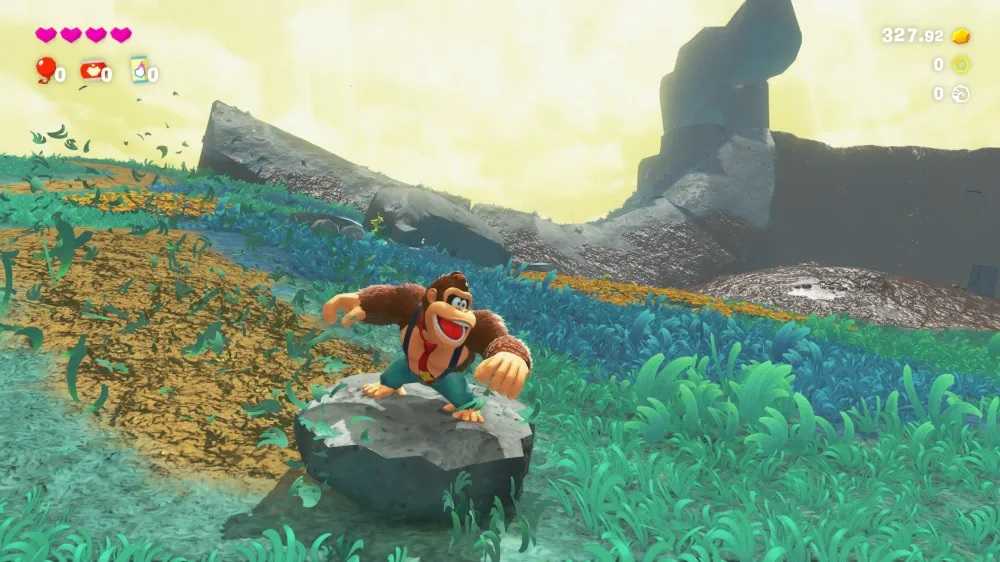 NS2 咚奇剛 蕉力全開 中文版 藉由地圖破壞帶來更多可玩要素 把看得到的障礙物通通砸爛！咚奇剛為主角3D動作遊戲