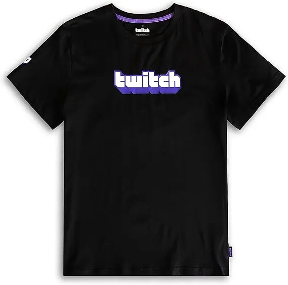 Twitch logo tee Twitch _S 標誌黑Ｔ