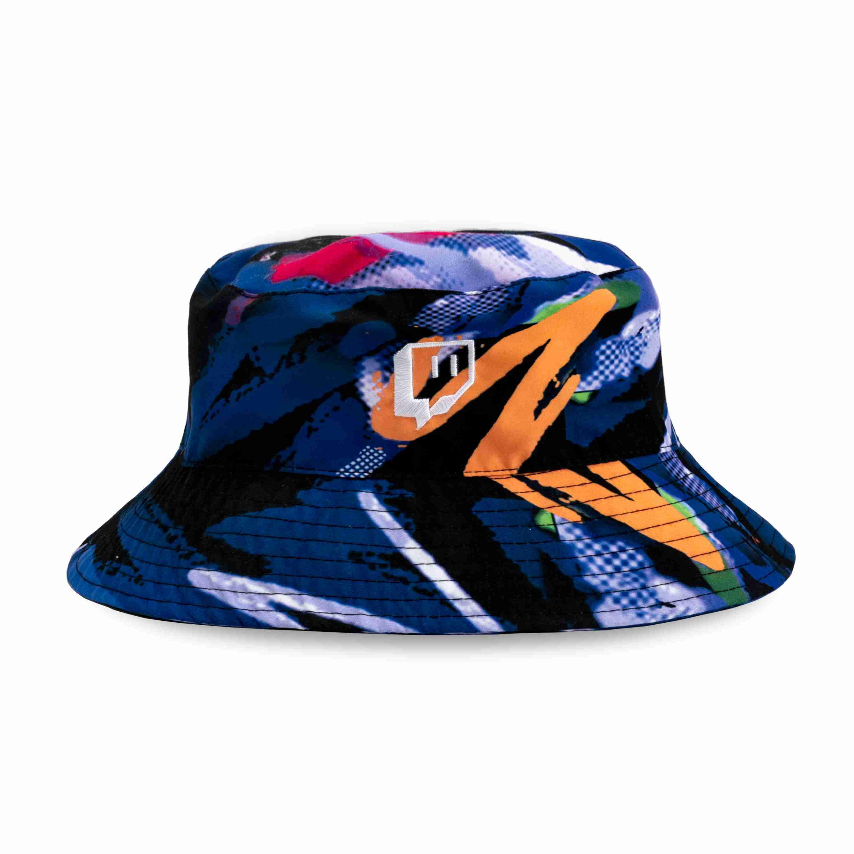 Twitch 漁夫帽 - 黑色多色印花