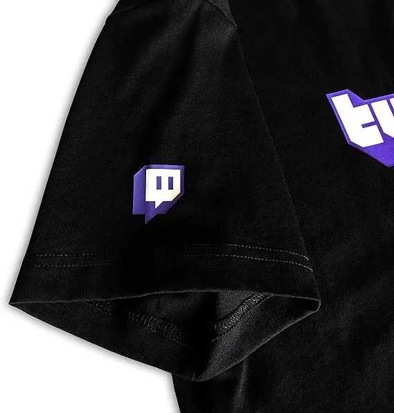 Twitch logo tee Twitch _S 標誌黑Ｔ