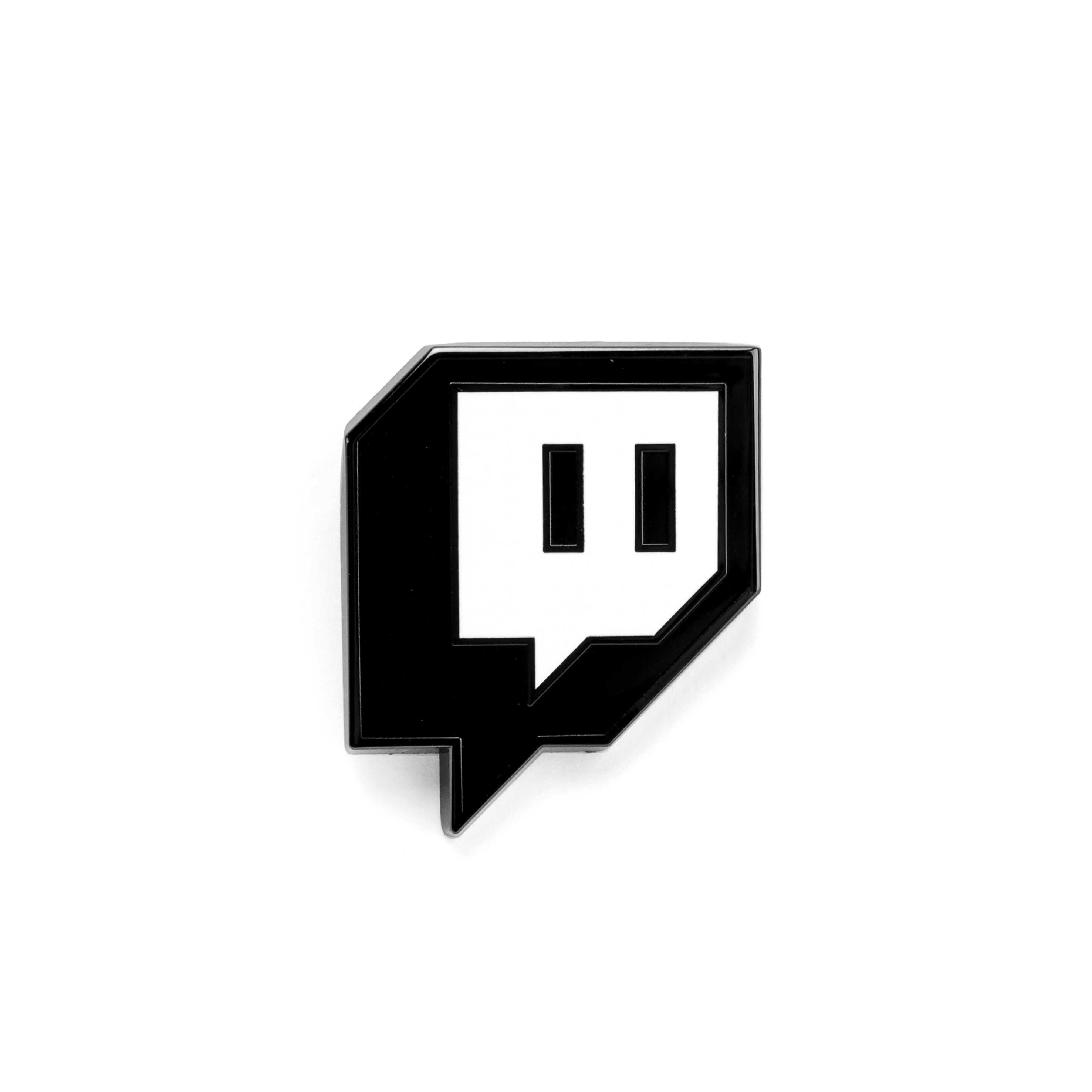 Twitch Glitch 全新標誌別針 - 黑色