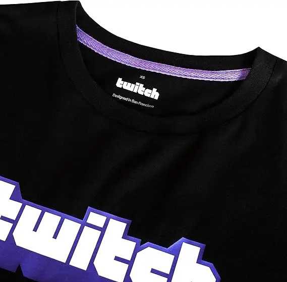 Twitch logo tee Twitch _S 標誌黑Ｔ