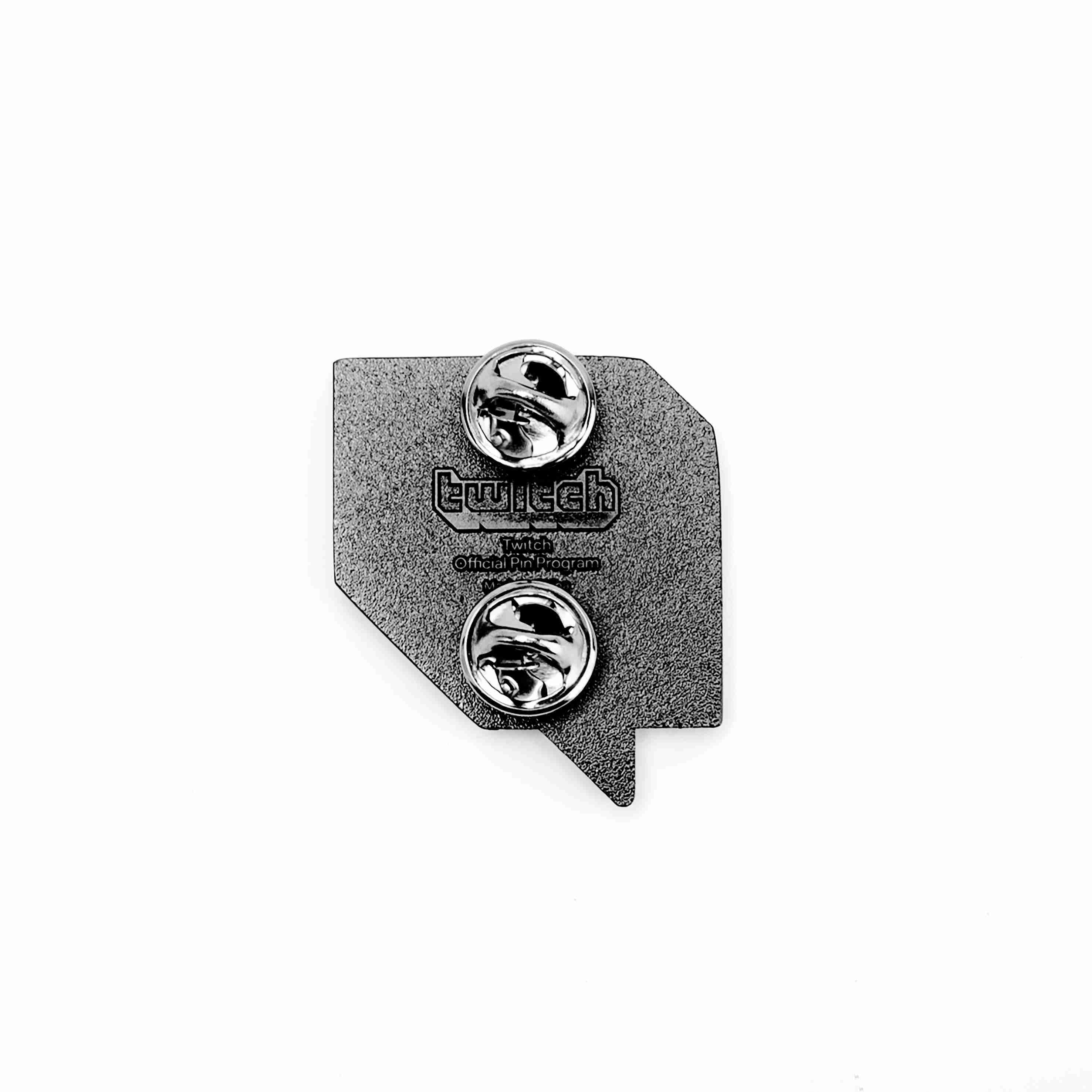 Twitch Glitch 全新標誌別針 - 黑色