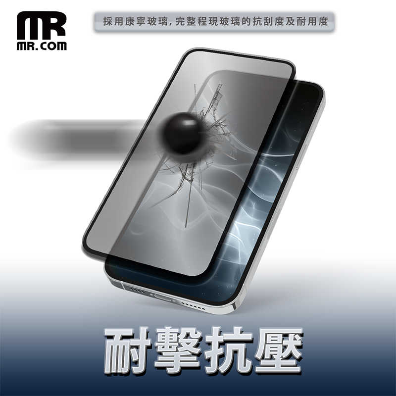 Mr.com 軍規防爆防窺玻璃保護貼 for iPhone 16 螢幕保護貼 玻璃貼 保護貼 抗靜電背膠 防爆防摔 抗壓