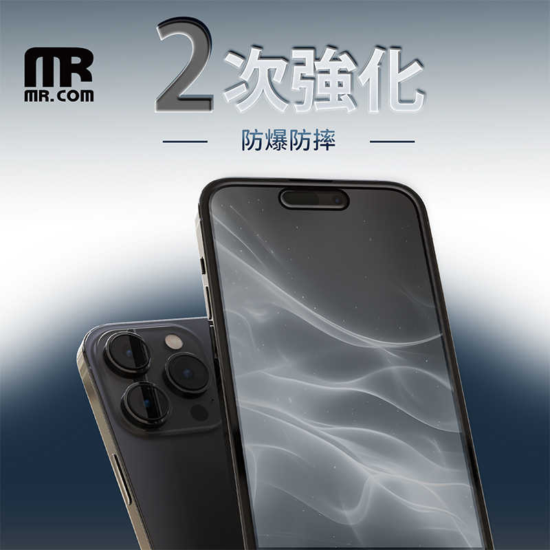 Mr.com 軍規防爆防窺玻璃保護貼 for iPhone 16 螢幕保護貼 玻璃貼 保護貼 抗靜電背膠 防爆防摔 抗壓