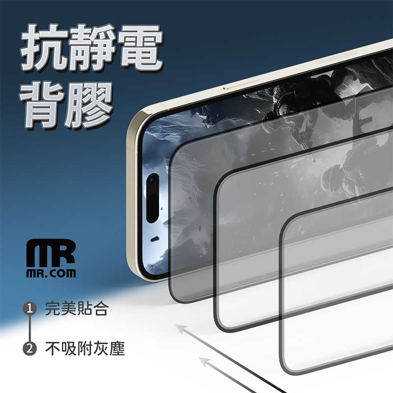 Mr.com 軍規霧面玻璃保護貼 for iPhone 16 螢幕保護貼 玻璃貼 保護貼 抗靜電背膠 防爆防摔 抗壓耐擊