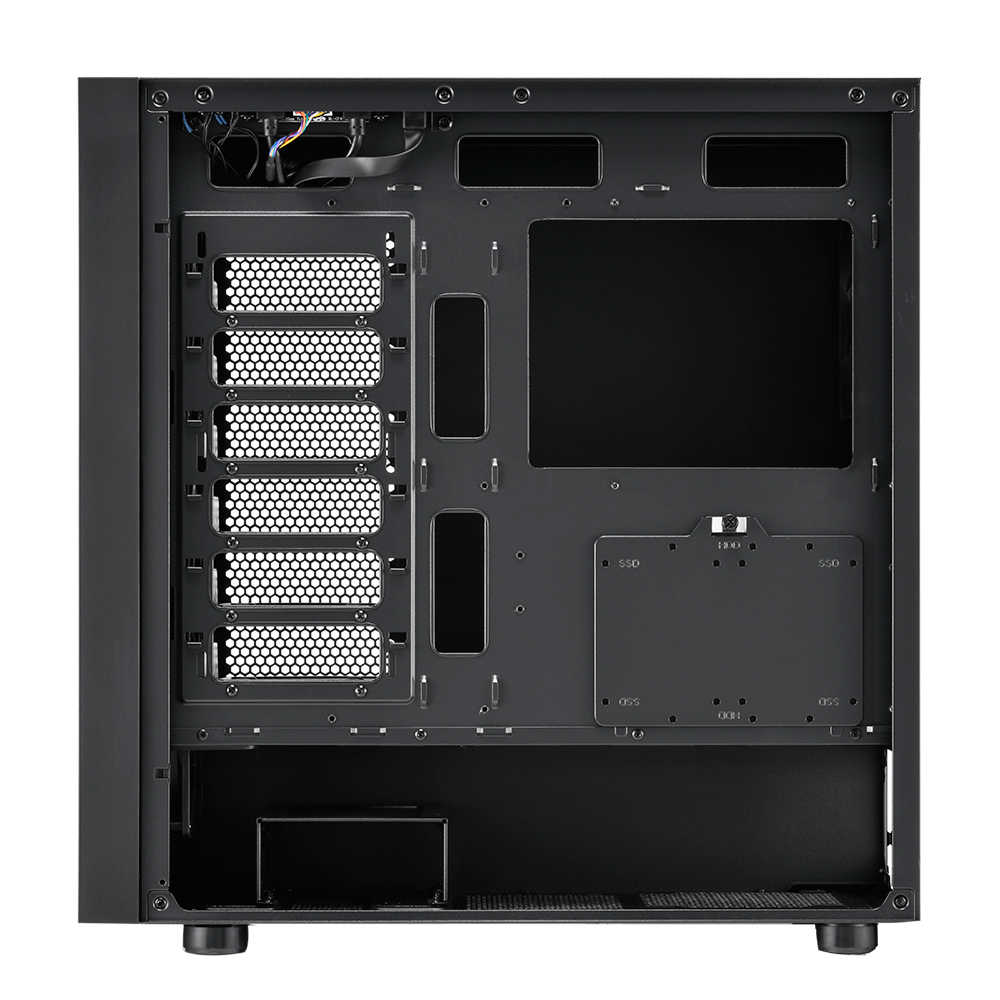 視博通 SW437 黑色 Type-C 360 水冷排 12cm 風扇 3.5” HDD 硬碟 ATX 電腦機殼
