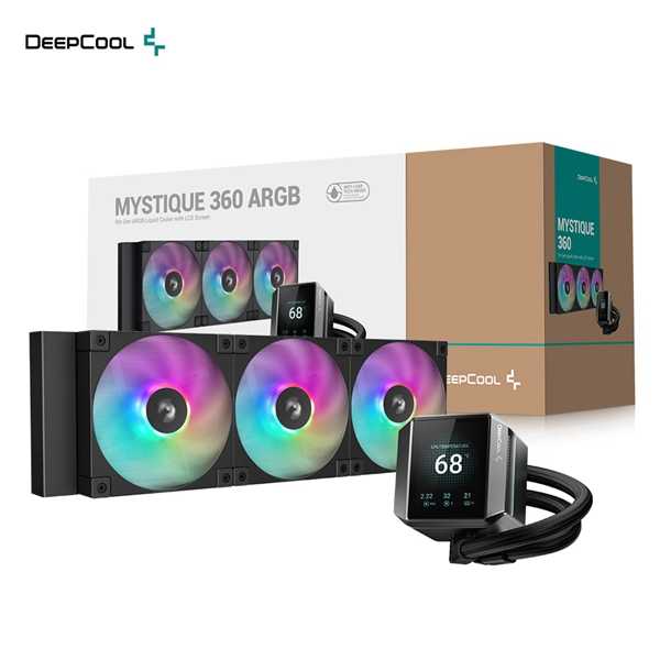 DEEPCOOL 九州風神 MYSTIQUE 360 ARGB 白色 風扇 數位顯示 LGA1700 AM5 散熱器