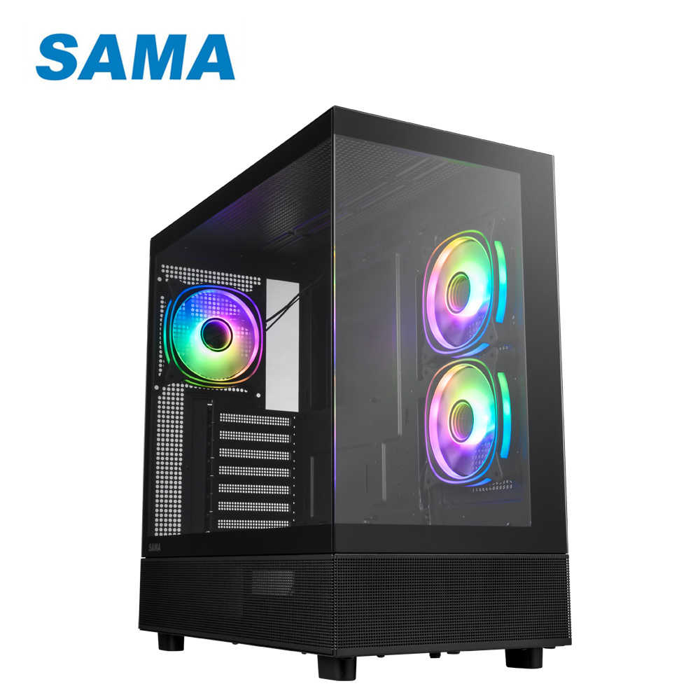 SAMA 先馬 SAK736 幻境界 白色 Type-C 海景房 360 風扇 ATX ARGB 電腦機殼