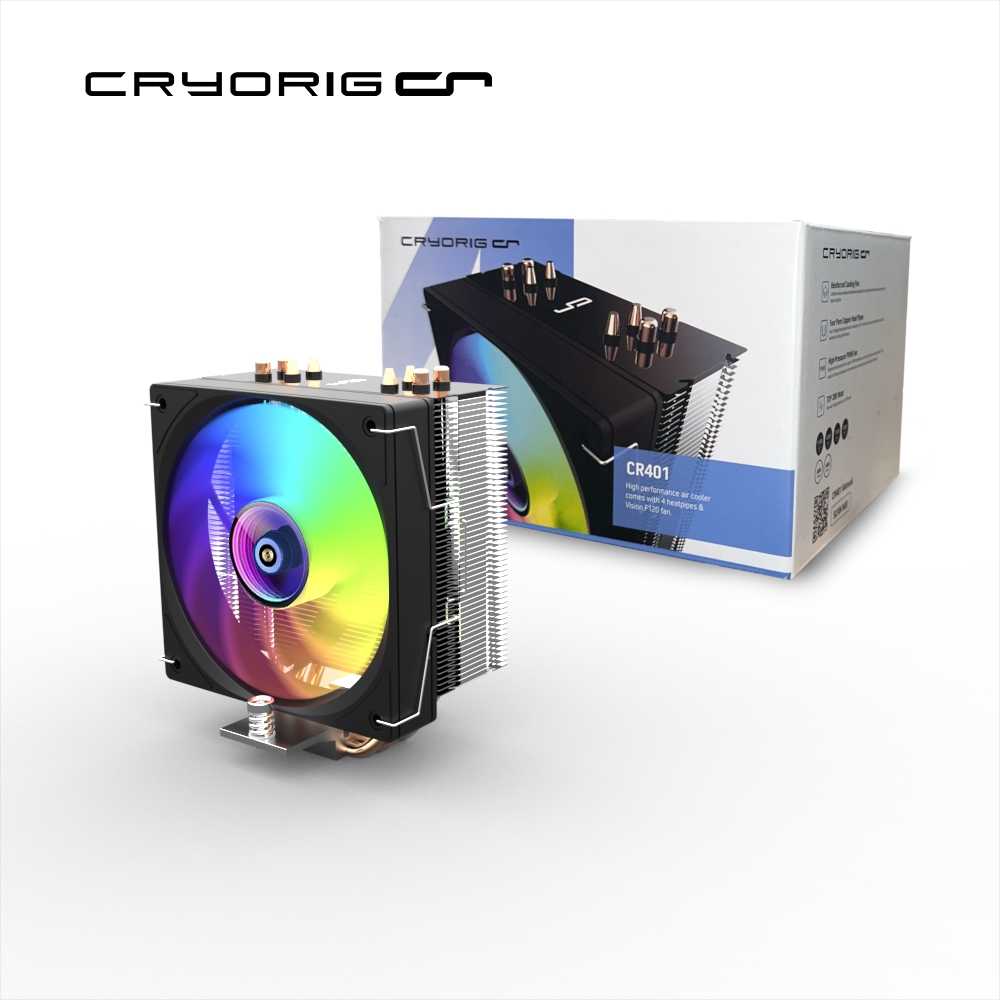CRYORIG 快睿科技 CR401 ARGB CPU 散熱器 AM5 四熱管 LGA1851 風扇 塔散