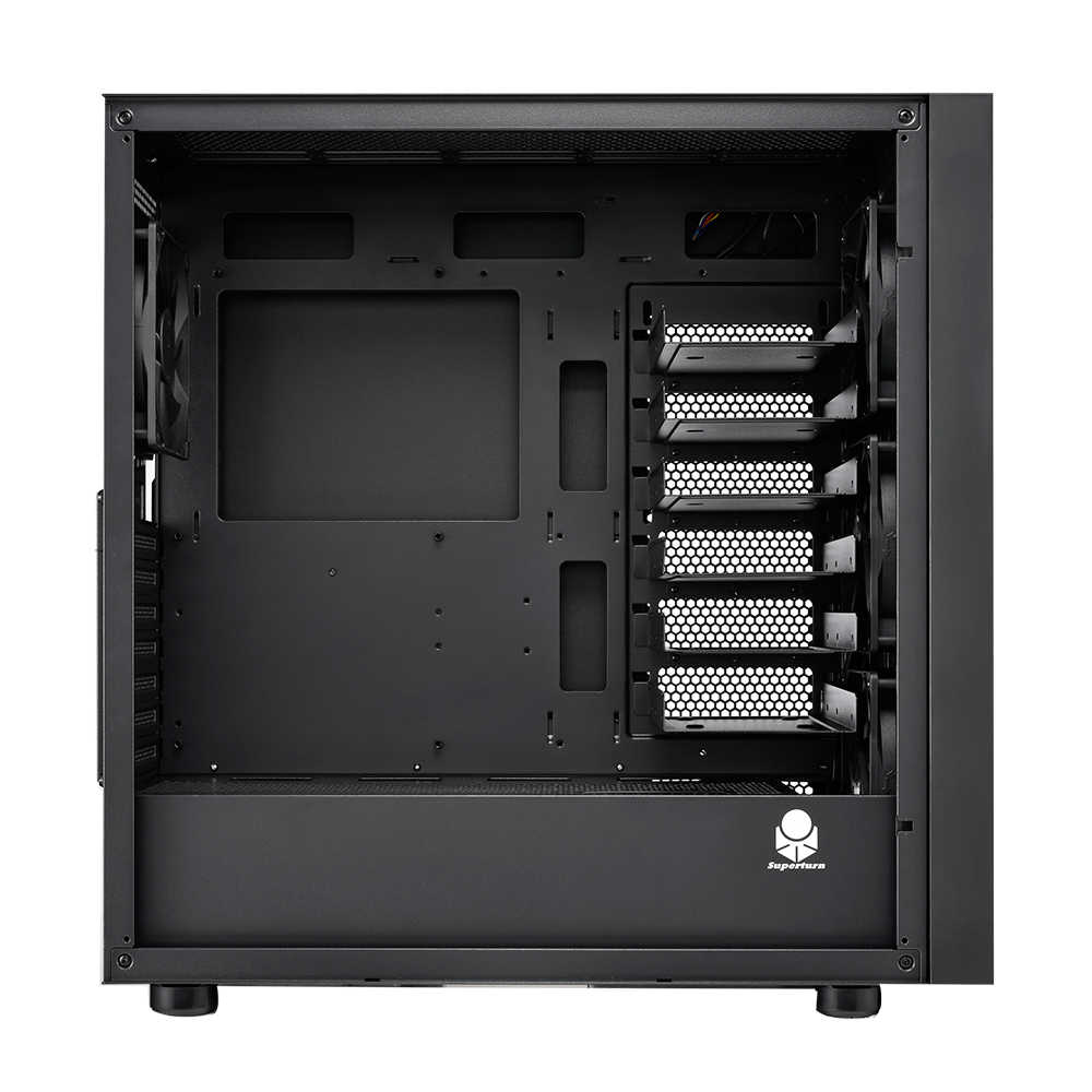 視博通 SW437 黑色 Type-C 360 水冷排 12cm 風扇 3.5” HDD 硬碟 ATX 電腦機殼