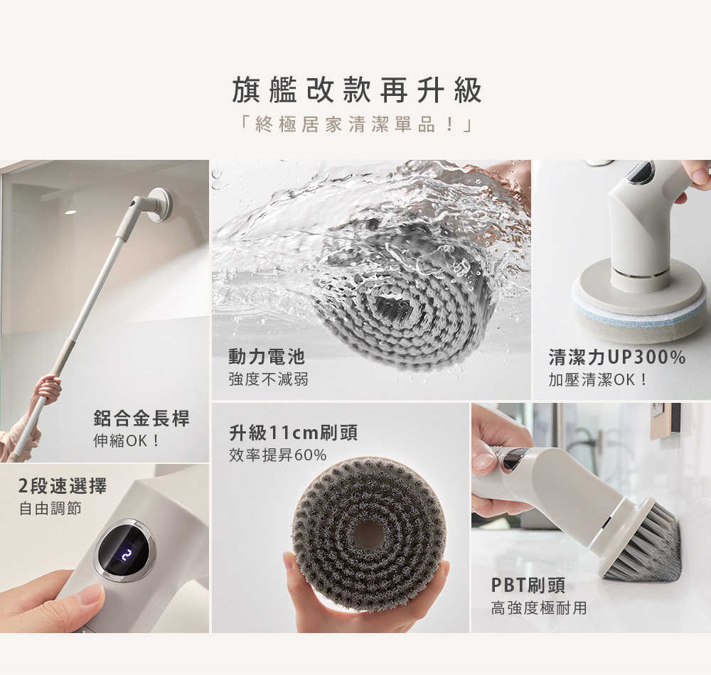 【第三代清潔刷 快速出貨】ARTISAN 奧提森 USB兩用電動清潔刷-暖月灰 CB300