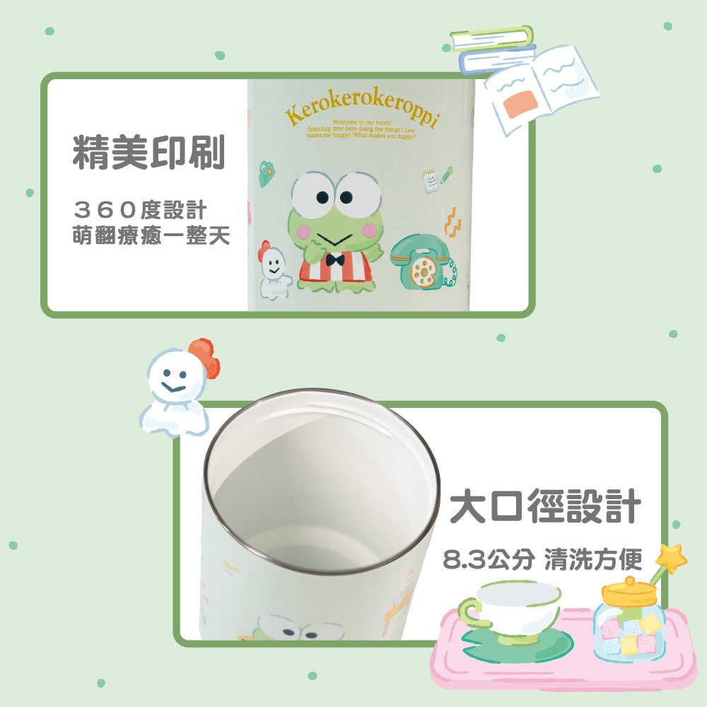 三麗鷗【德國Buderus】大眼蛙 聯名款陶瓷冰霸杯 保溫杯  710ml