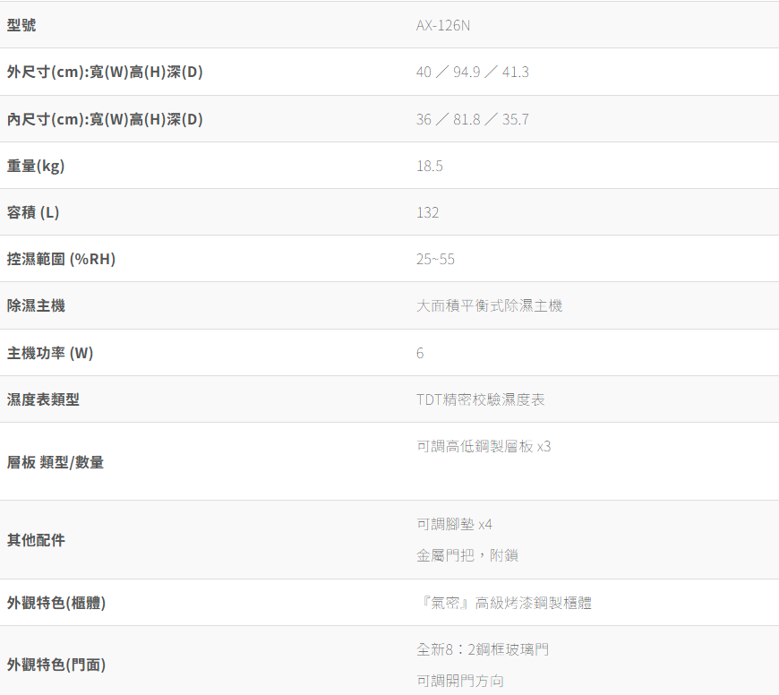 FireShot Capture 453 - 衣櫃鞋櫃包包防潮箱 _ 收藏家 AX-126N 新設計全功能電子防潮箱~結帳輸入【92】優惠券折扣碼，立即折扣_ - [www
