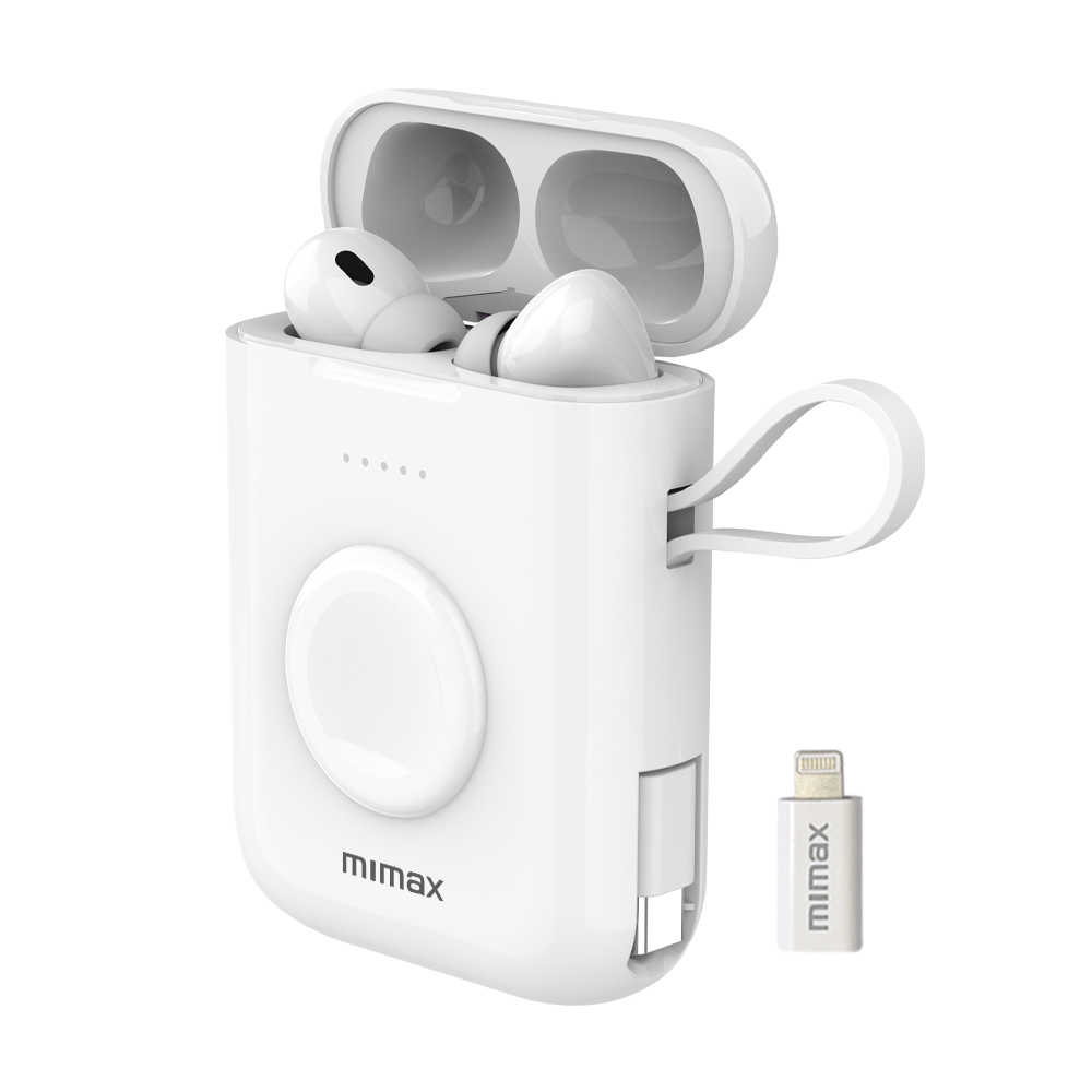 【米覓 mimax】多功能便攜無線充電器 蘋果耳機充電倉 蘋果手錶無線充電 行動電源 攜帶方便 airpods 可上飛