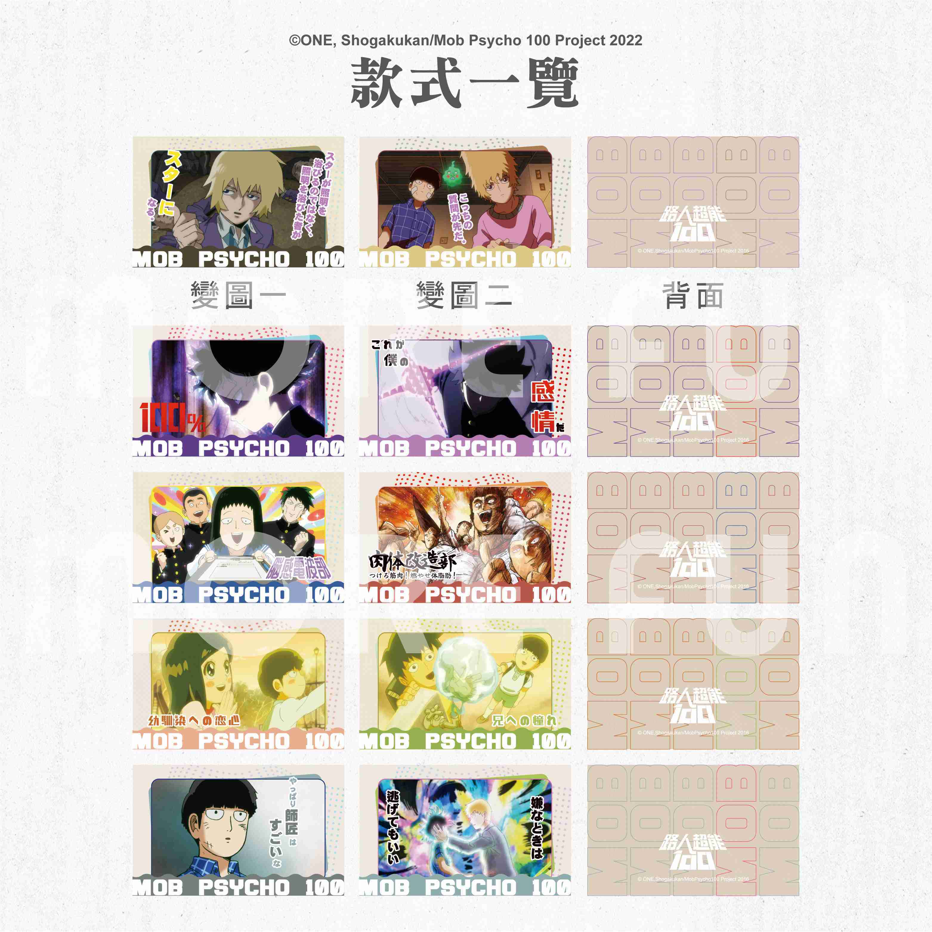 路人超能100 - 光柵收藏卡（全10款，隨機2入）