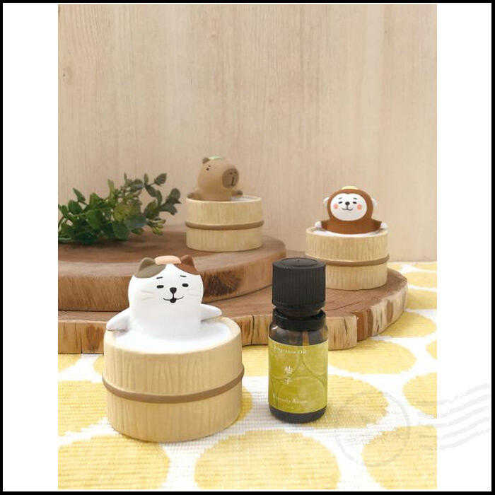 日本進口 DECOLE 現貨正版 溫泉動物擴香石 香氛精油石 猴子 公仔 裝飾品 禮物【YB-43768】