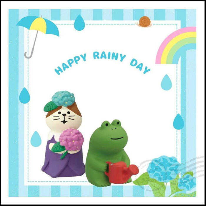 日本進口 DECOLE concombre 現貨正版 雨天散步系列 / 澆花的青蛙 公仔 (ZSV-90345E)