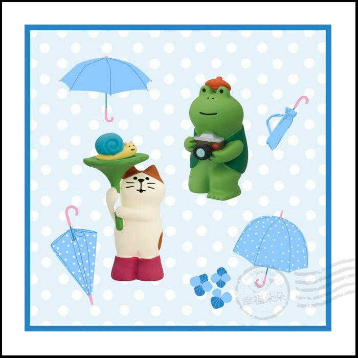 日本進口 DECOLE concombre 現貨正版 雨天散步系列 / 青蛙攝影師 公仔 (ZSV-90346E)