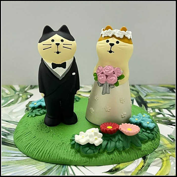 日本進口 DECOLE concombre 現貨正版 結婚貓咪 洋裝 西式貓咪 婚禮擺飾 結婚禮物 公仔 裝飾品 禮物