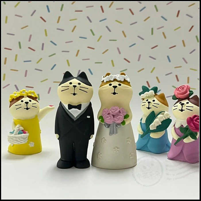 日本進口 DECOLE concombre 現貨正版 結婚貓咪 洋裝 西式貓咪 婚禮擺飾 結婚禮物 公仔 裝飾品 禮物