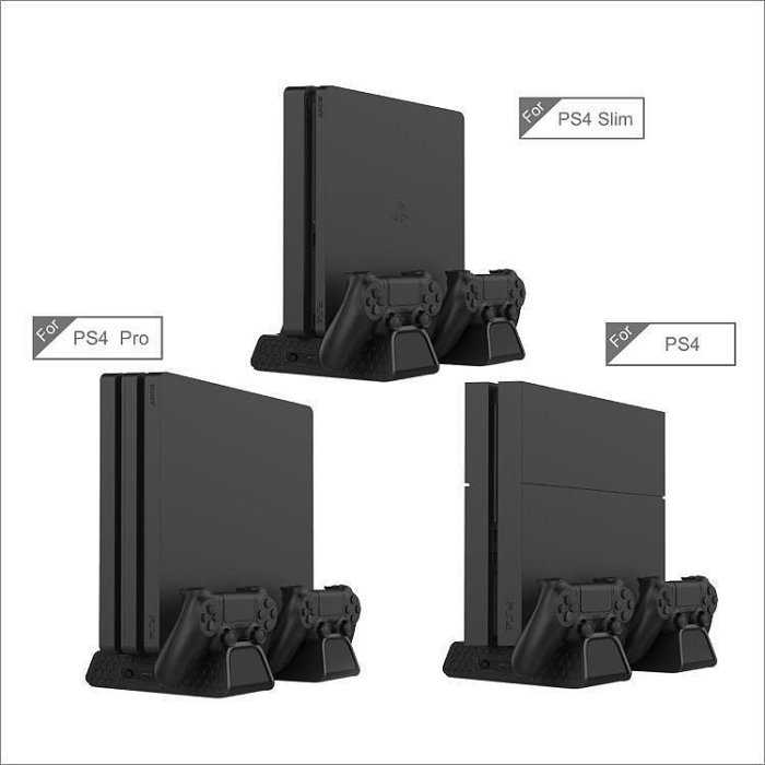 【kiho金紘】PS4 DOBE 10XX/20XX/70XX 多功能主機風扇直立架+手把充電座+遊戲片架