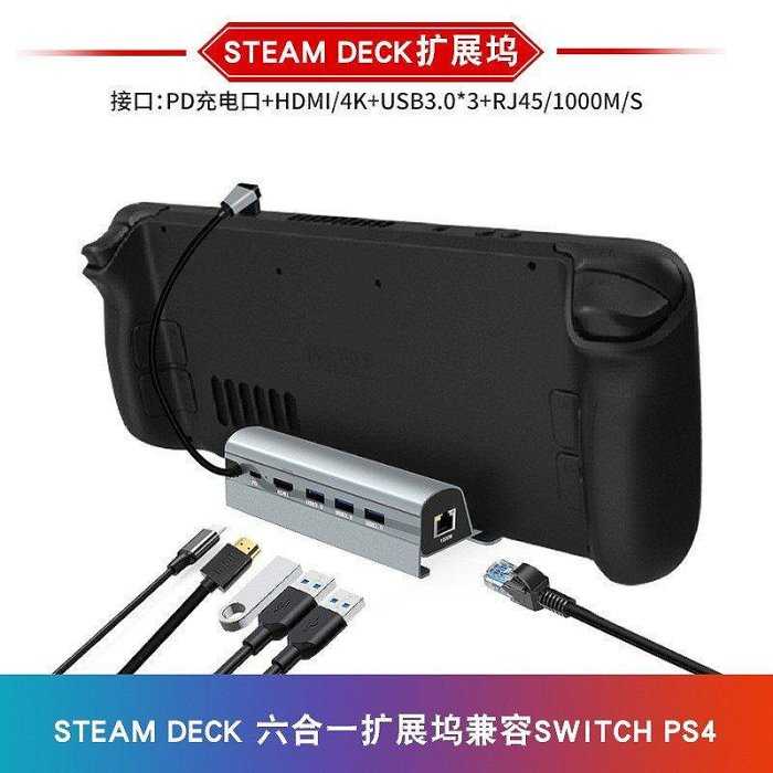 【kiho金紘】Steam Deck Rog Ally SWITCH通用底座鋁合金多功能擴充套件HUB PD充電座