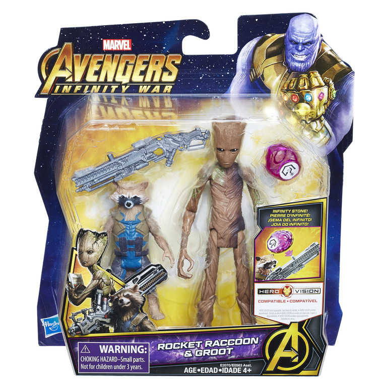 漫威 MARVEL 復仇者聯盟 6吋 豪華人物 無限寶石 星際異攻隊 火箭浣熊 & 格魯特