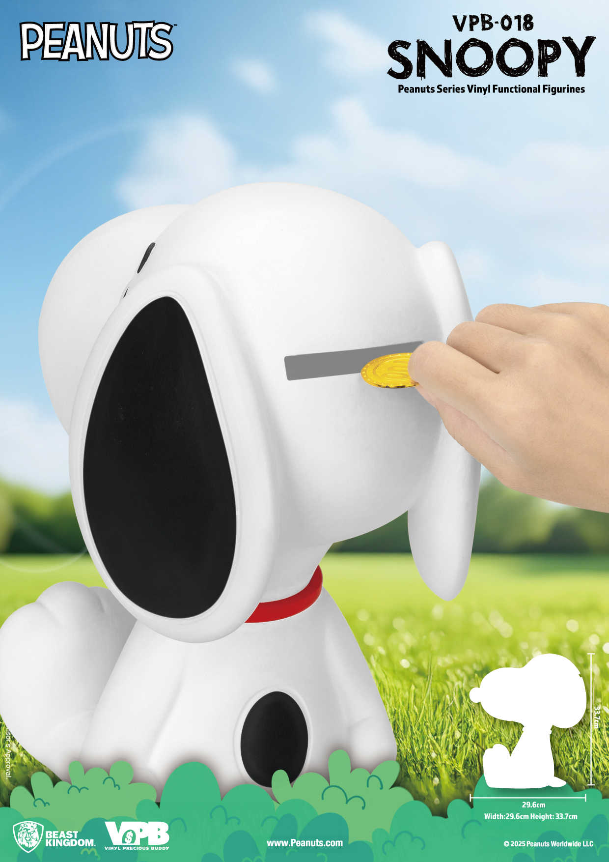 參號倉庫 預購第3-4季 野獸國 VPB-018 花生漫畫系列 大型搪膠儲金公仔 史努比款 存錢筒 Snoopy 史奴比